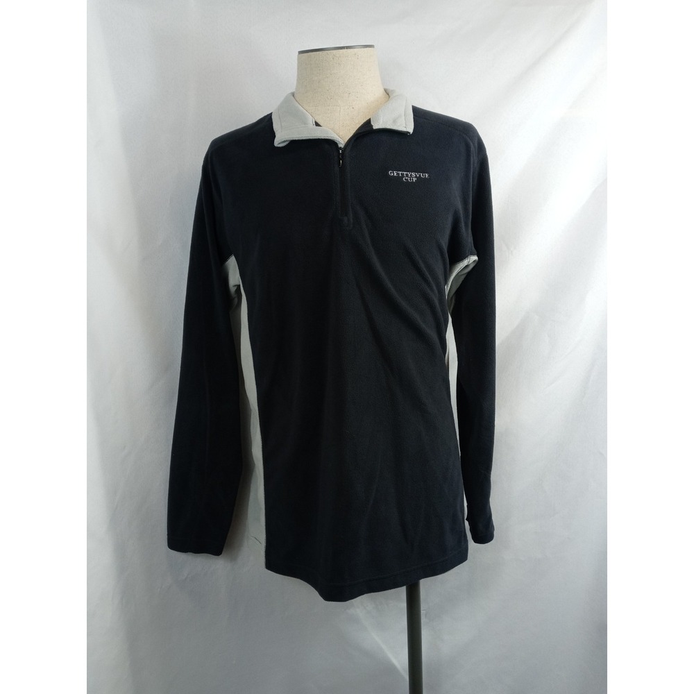 Columbia Men's Black Long Sleeve Polo Shirt Size XL Golf Gettysvue Cup Shirt